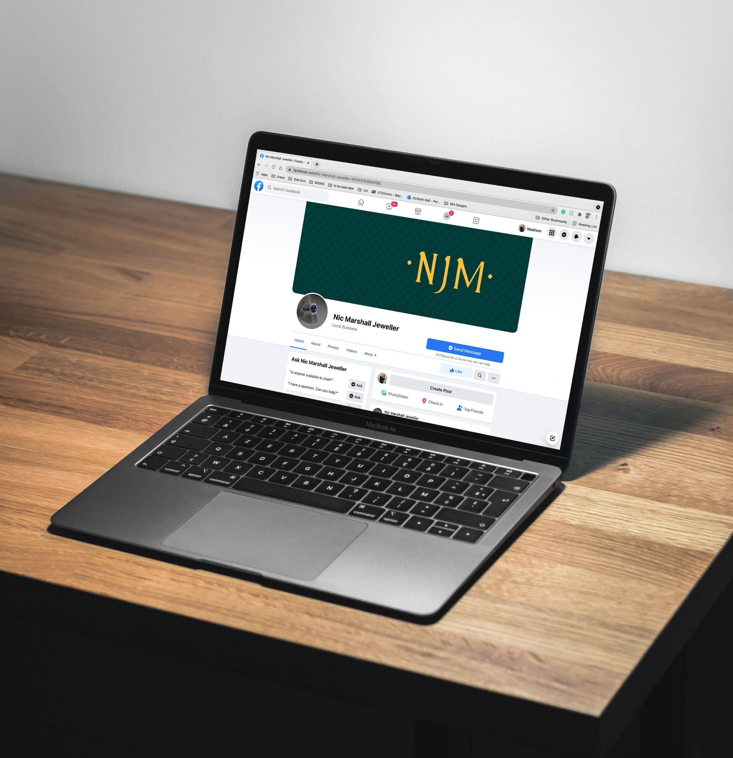 NJM facebook computer mockup
