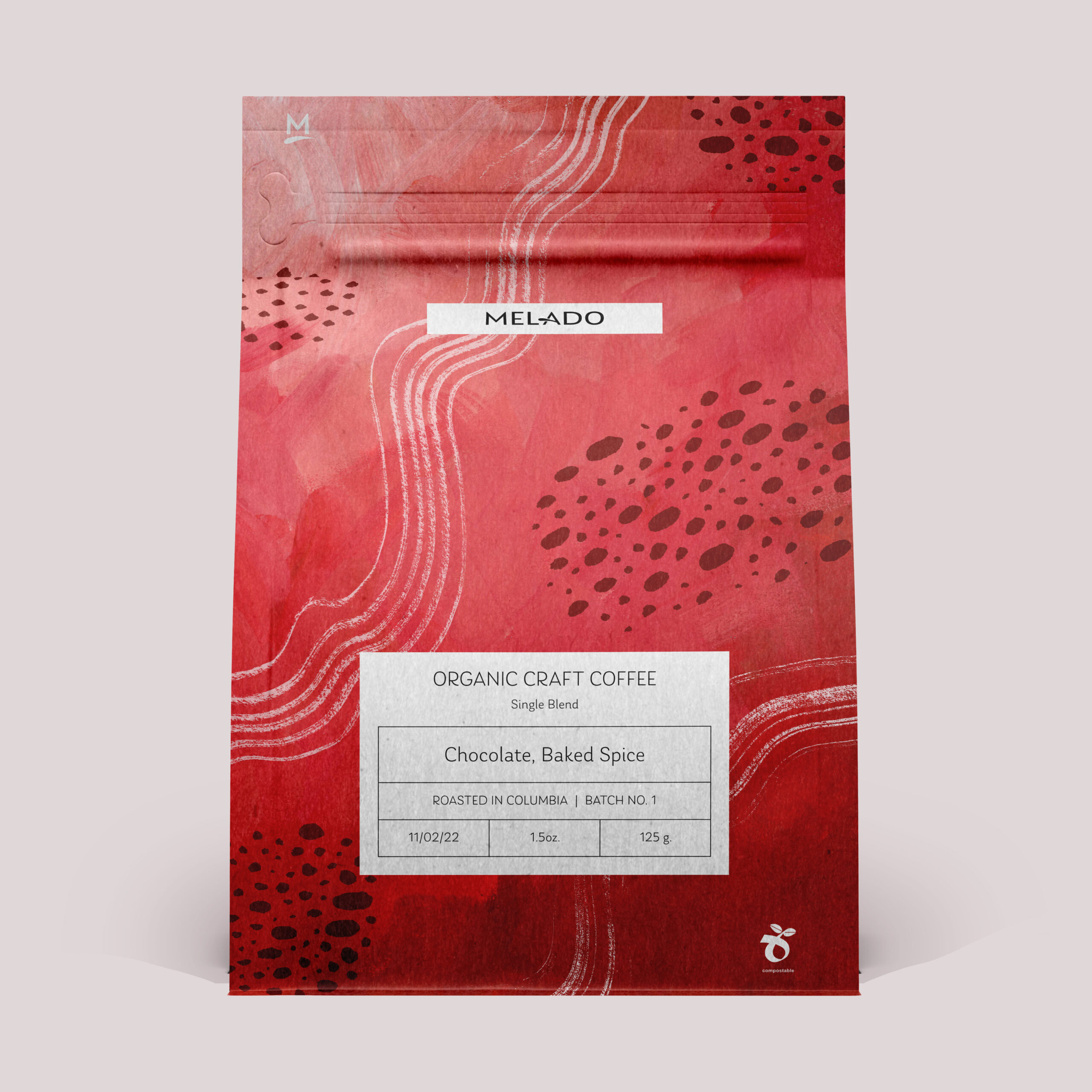 Melado Chocolate and Spice packaging front